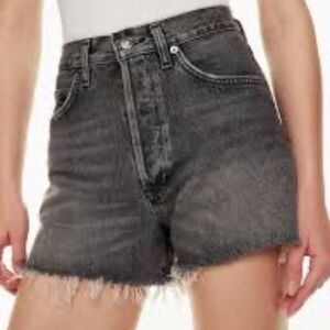 Agolde Black Jean Shorts